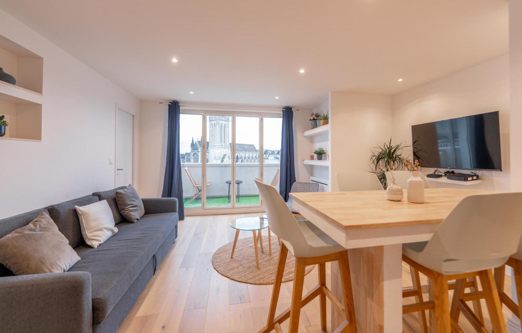 Appt Premium Centre Chateau Terrasse 2 Chambres 6P Vue Exceptionnelle Caen Extérieur photo